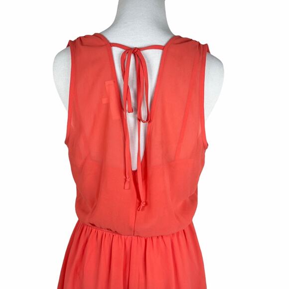 Astr The Label Coral ruffle Romper in Small - Picture 6 of 8